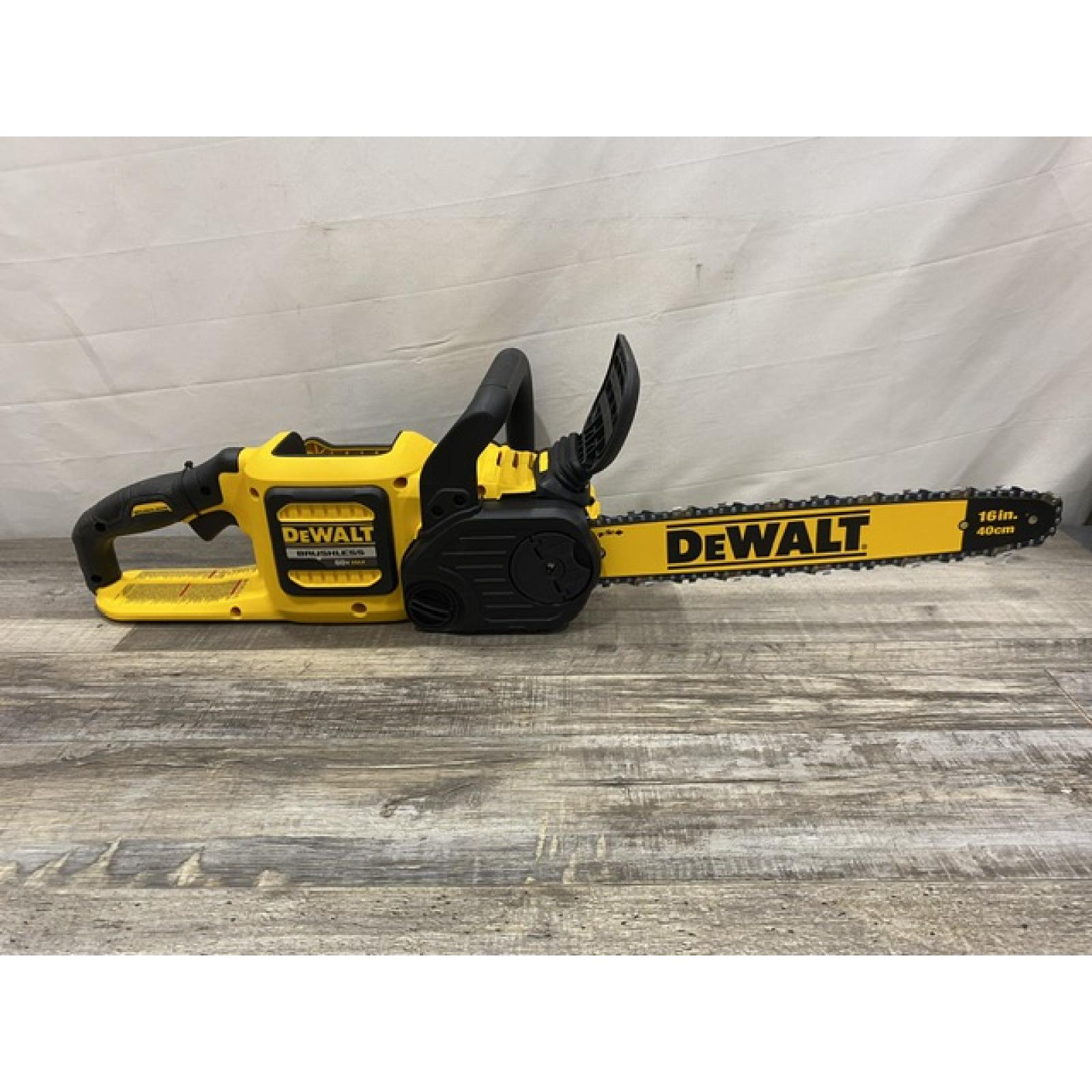 AS-IS DEWALT FLEXVOLT 60V MAX 16in. Brushless Cordless Battery Powered Chainsaw (Tool Only)