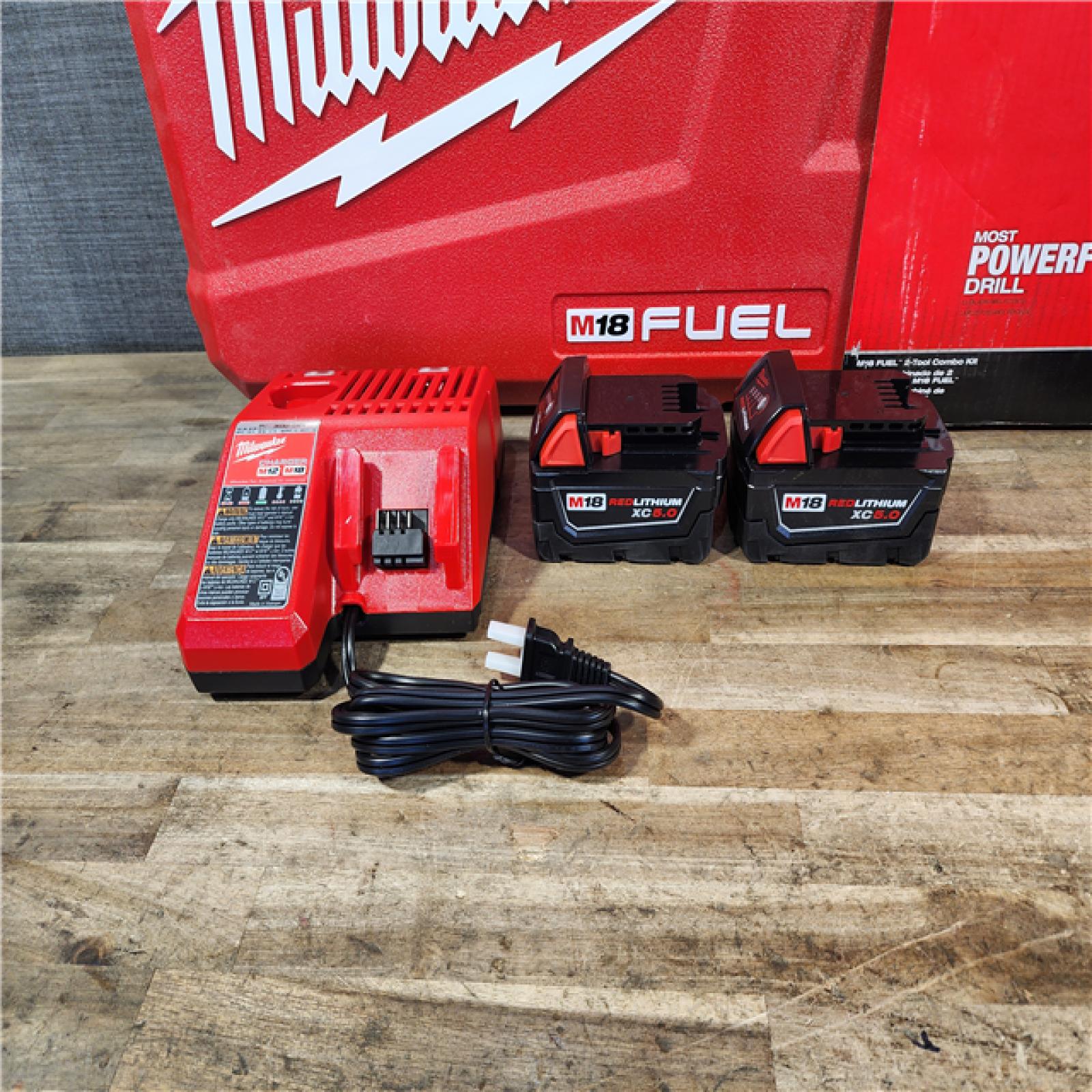 HOUSTON LOCATION - AS-IS (APPEARS LIKE NEW) Milwaukee FUEL 18V Lithium-Ion Brushless Cordless Hammer Drill and Impact Driver Combo Kit