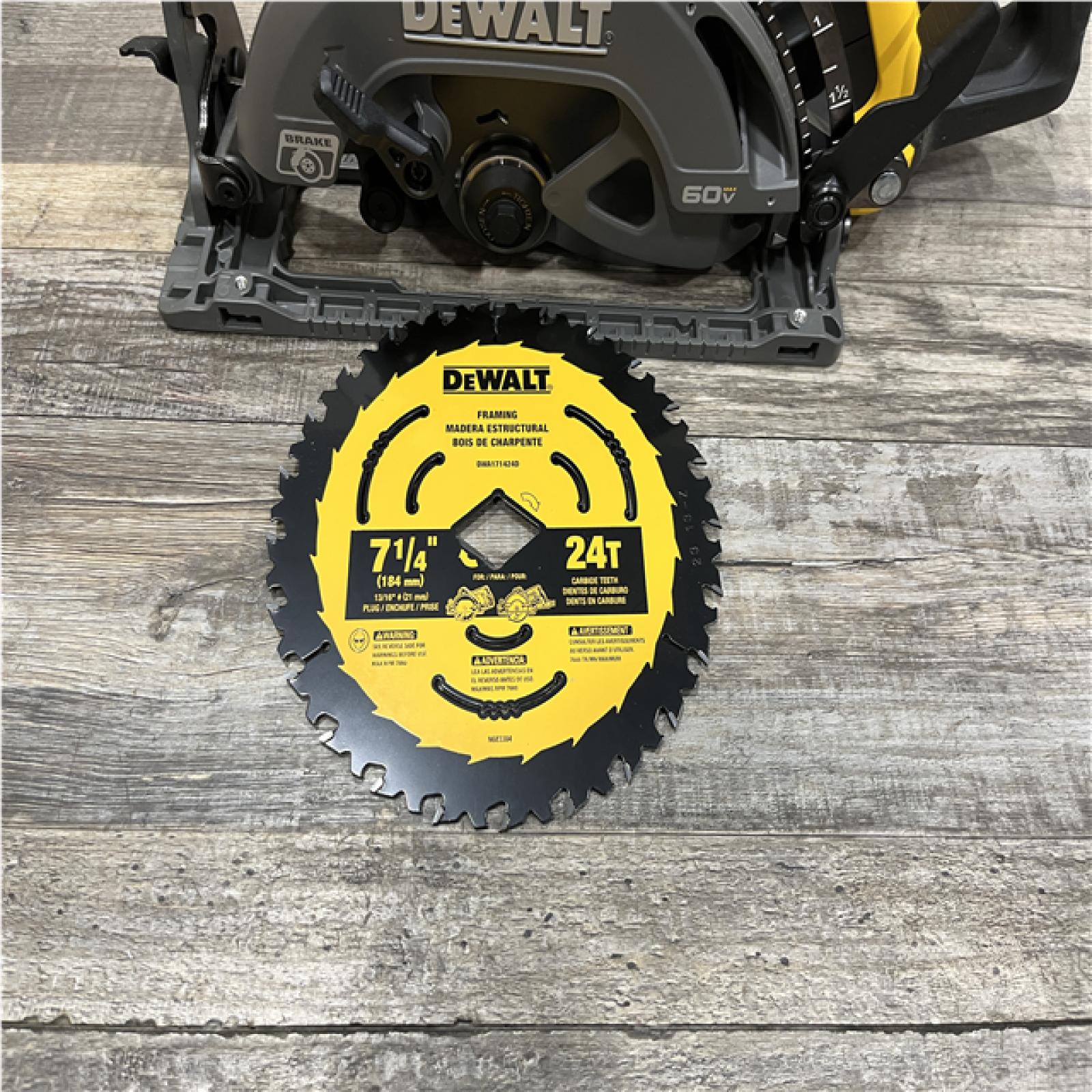 AS-IS DEWALT FLEXVOLT 60V MAX Cordless Brushless 7-1/4 in. Wormdrive Style Circular Saw (Tool Only)