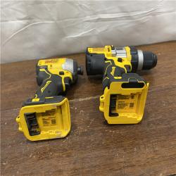 AS-IS DEWALT 20V MAX Cordless Brushless Hammer Drill/Driver 2 Tool Combo Kit with FLEXVOLT ADVANTAGE