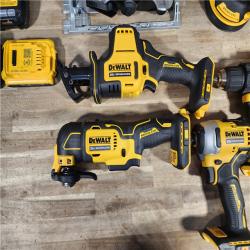HOUSTON LOCATION - AS-IS (APPEARS LIKE NEW) DEWALT 20-Volt MAX Lithium-Ion Cordless 7-Tool Combo Kit with 2.0 Ah Battery, 5.0 Ah Battery and Charger