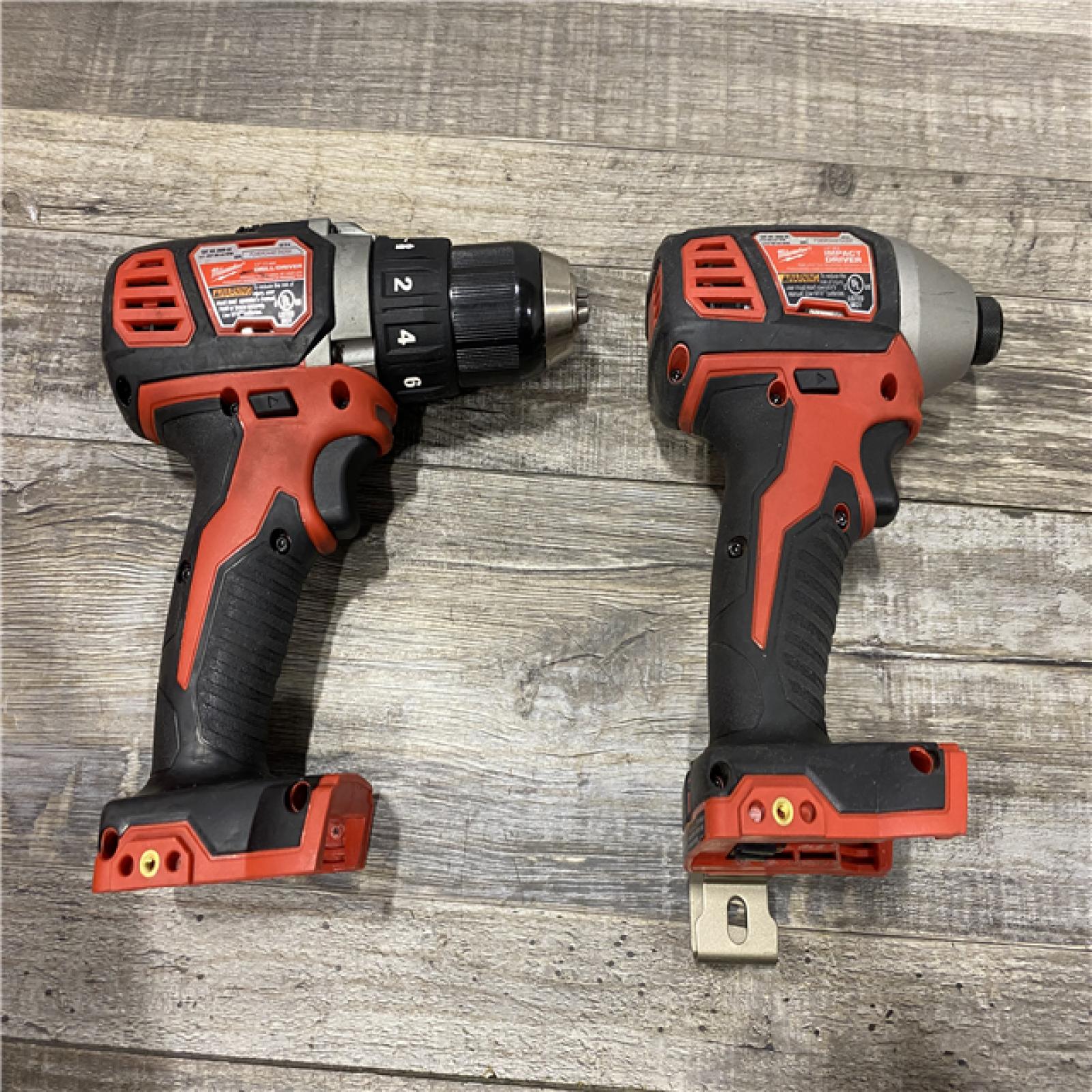 AS-IS Milwaukee 18V Cordless Brushed 2-Tool Drill/Driver and Impact Driver Kit