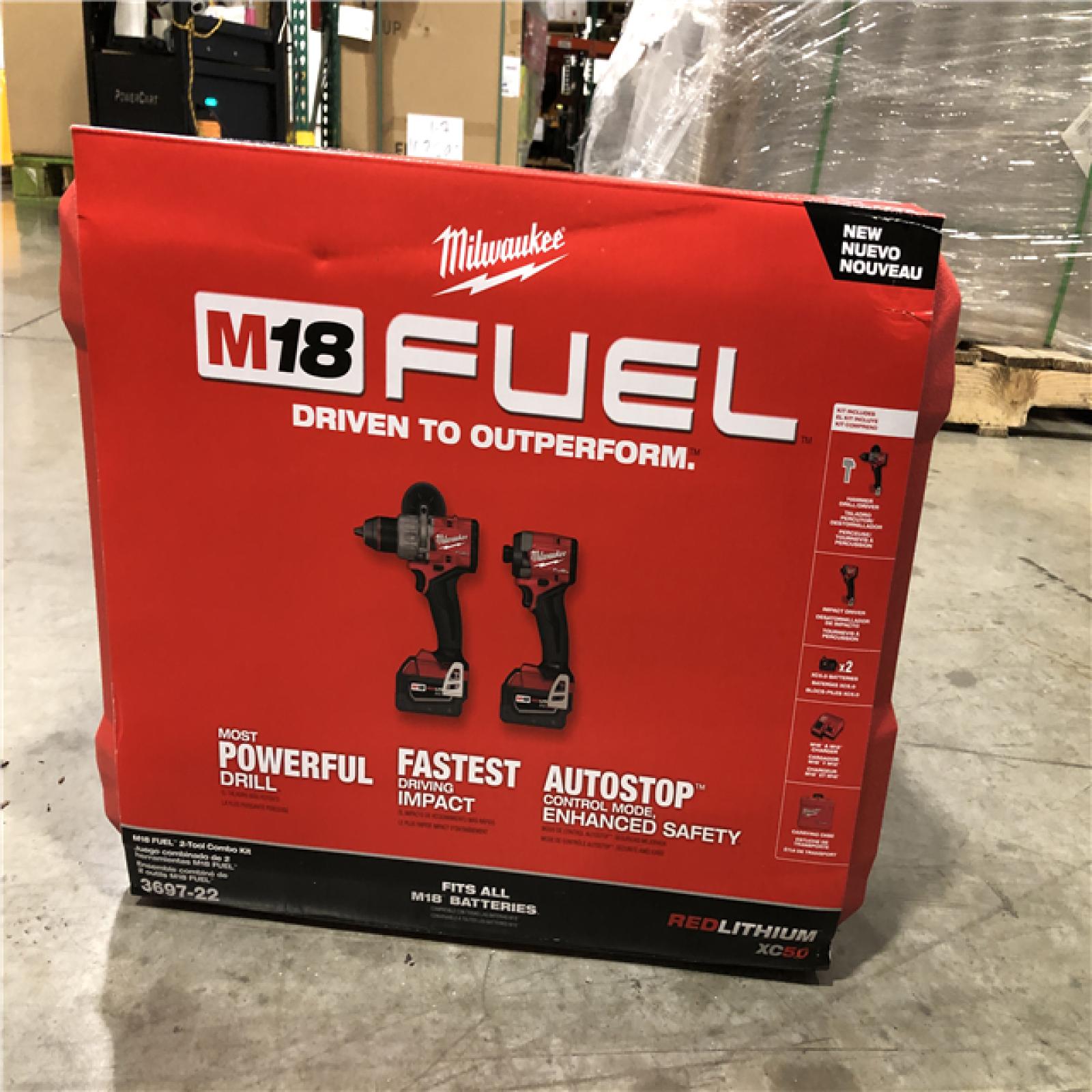 NEW! - Milwaukee M18 FUEL 18V Lithium-Ion Brushless Cordless Hammer Drill and Impact Driver Combo