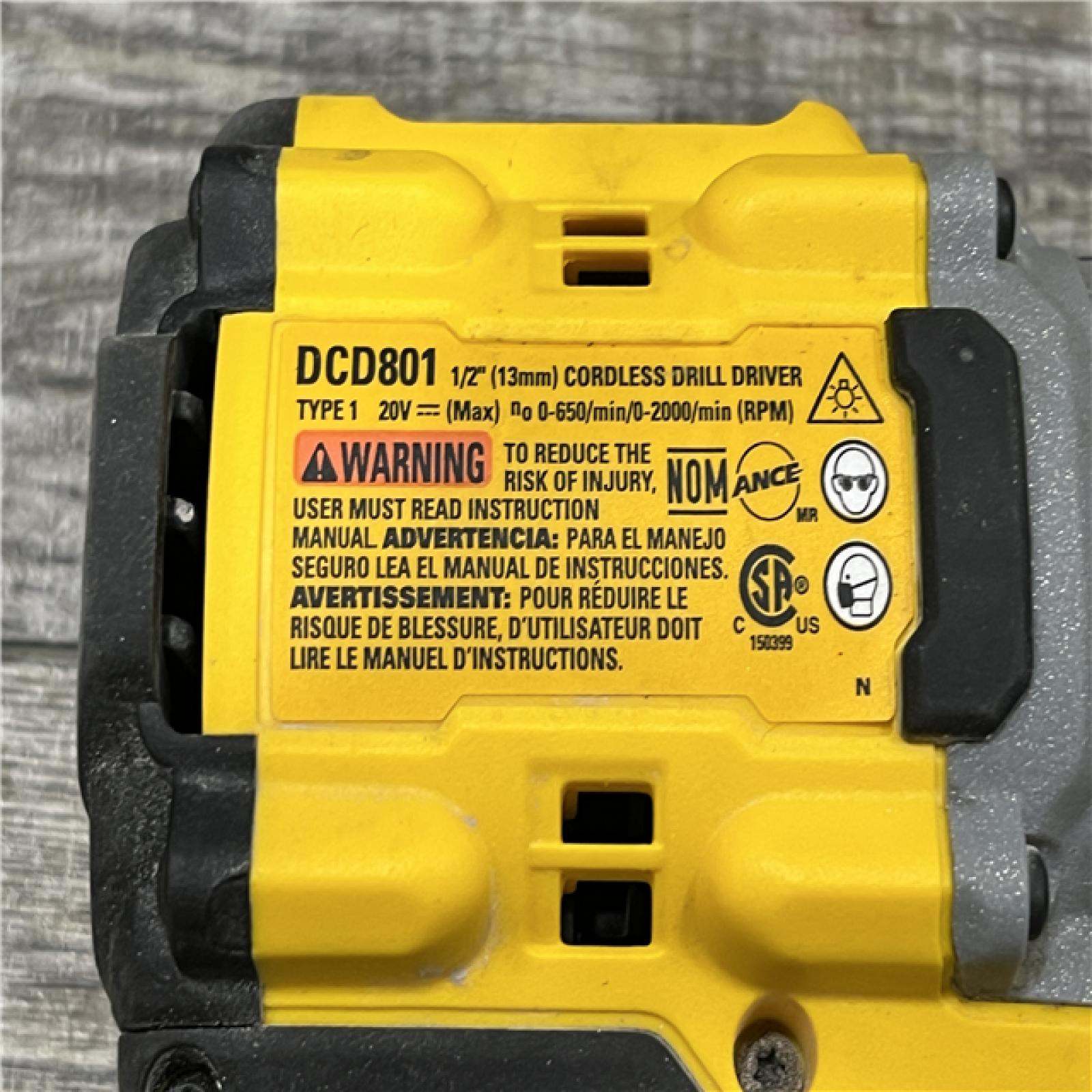AS-IS DEWALT 20V XR Lithium-Ion Cordless Brushless 1/2 in. Drill/Driver Kit
