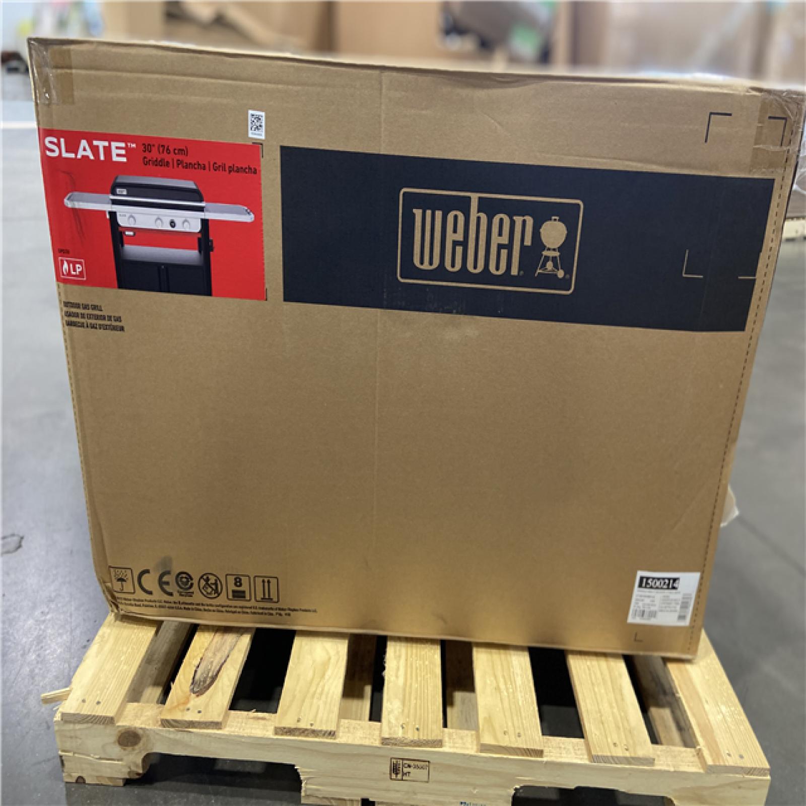 DALLAS LOCATION - Weber Slate Griddle 3-Burner Propane Gas 30 in. Flat Top Grill in Black with Thermometer