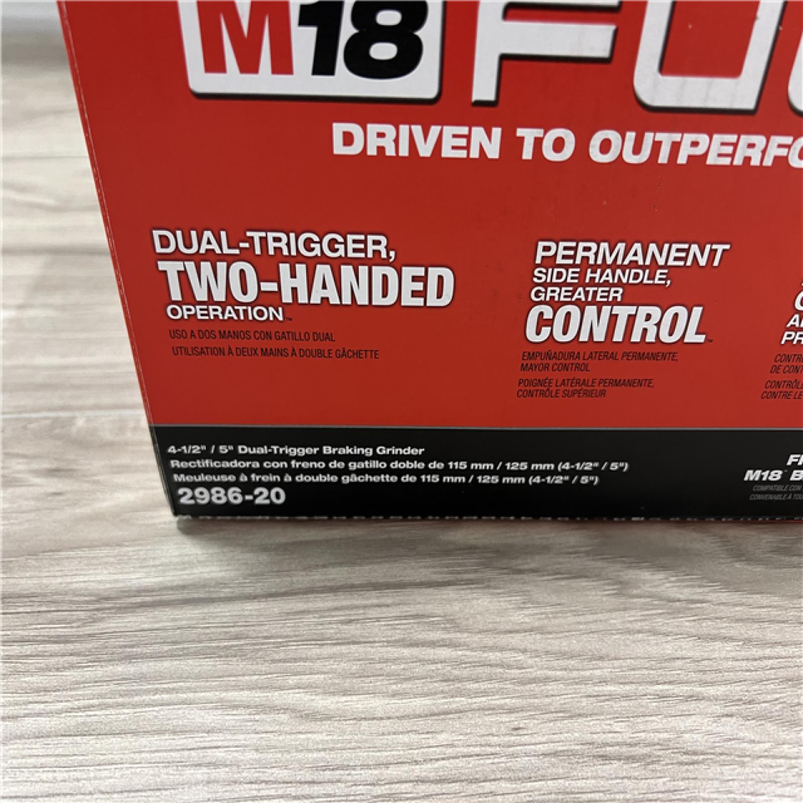 NEW Milwaukee M18 FUEL 18V Lithium-Ion Brushless Cordless 4-1/2 in./5 in. Dual-Trigger Braking Grinder (Tool-Only)