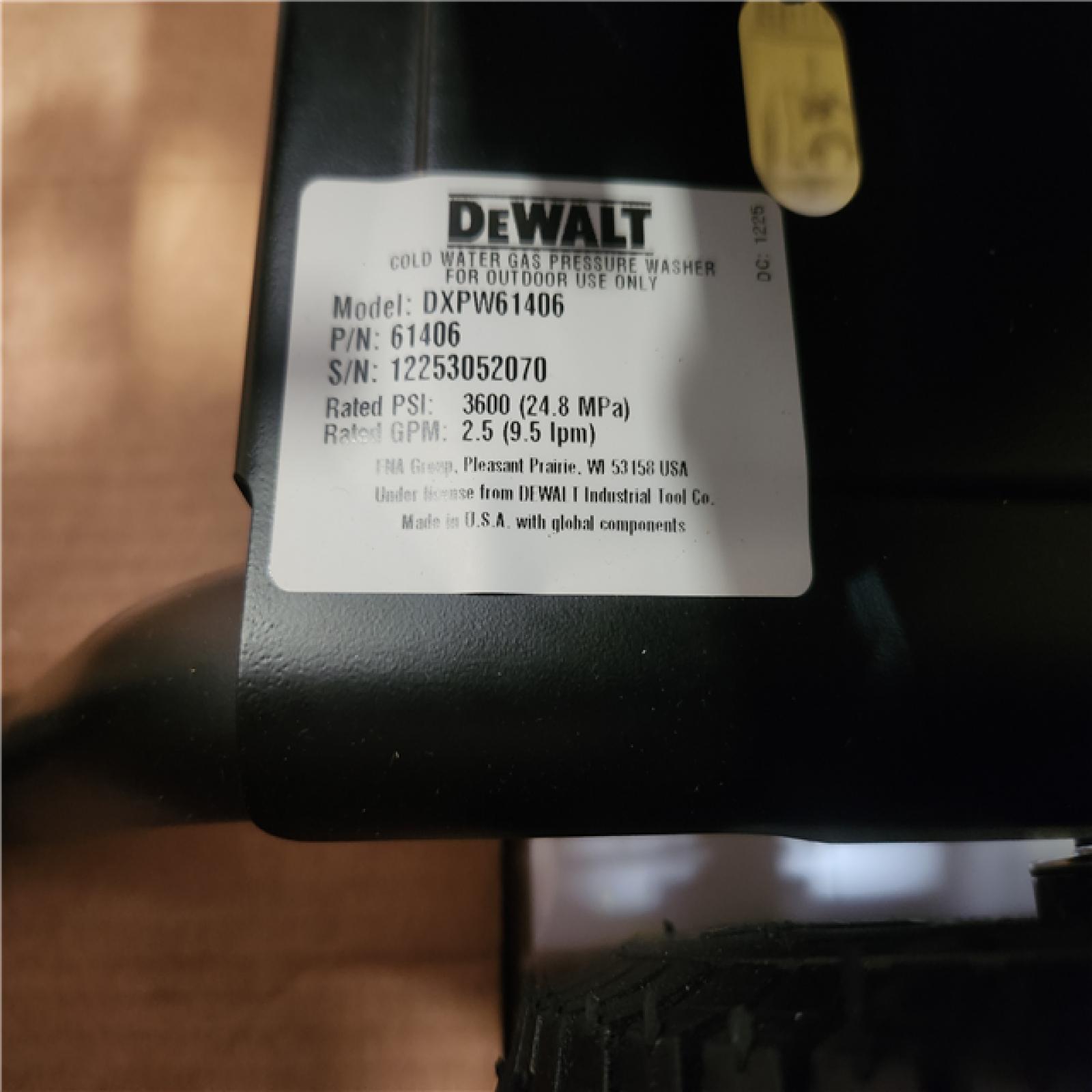Phoenix NEW DEWALT 3600 PSI 2.5 GPM Gas Pressure Washer with Honda GX200 Engine  Heavy-Duty Commercial Cold Water Power Cleaner