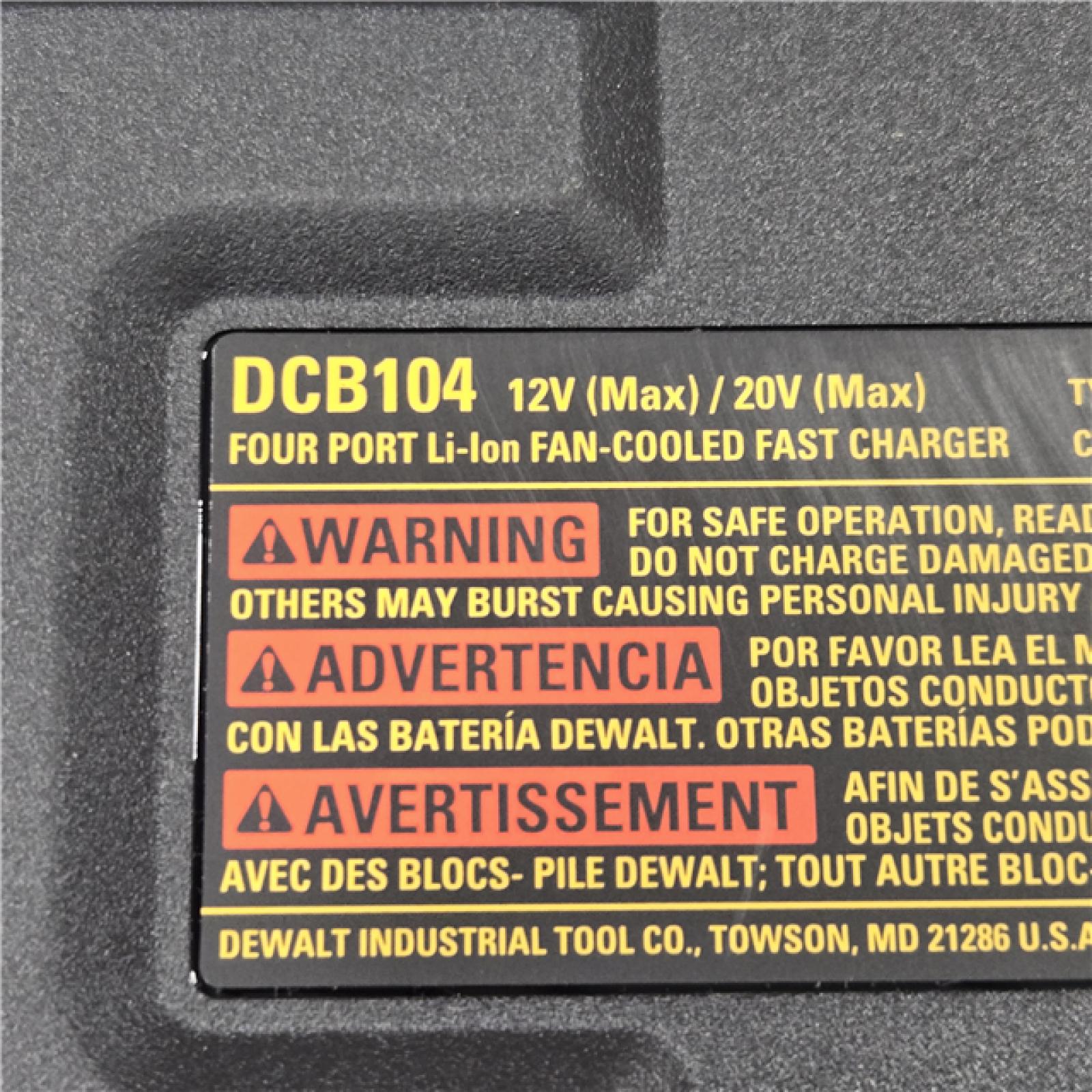 AS-IS DEWALT 12V/20V/60V MAX 4-Port Lithium-Ion Battery Charger