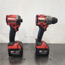 AS-IS- Milwaukee FUEL 18V Lithium-Ion Brushless Cordless Hammer Drill and Impact Driver Combo Kit