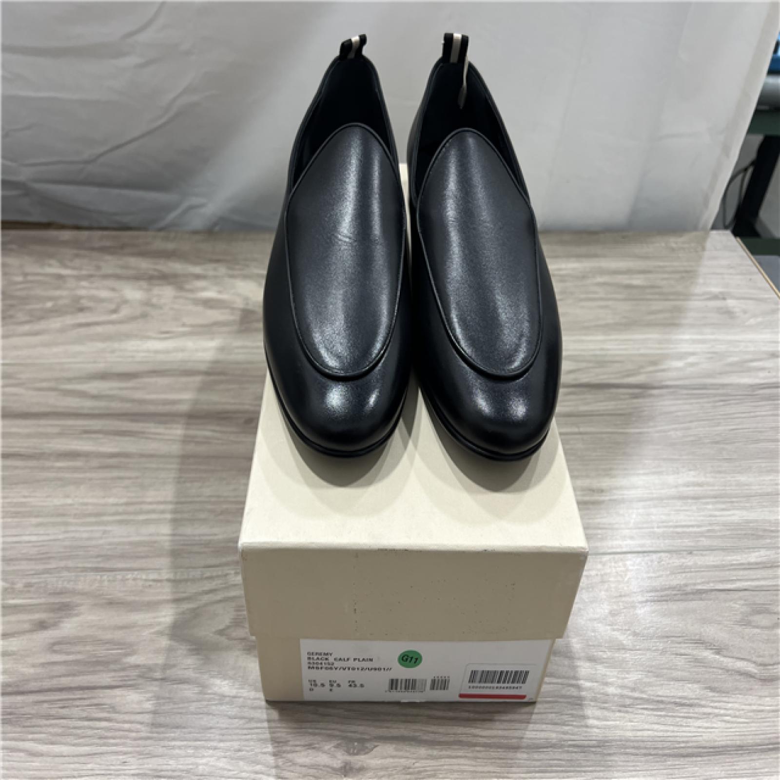 Bally Geremy Calf Plain Leather Loafers - Black - SZ 10.5