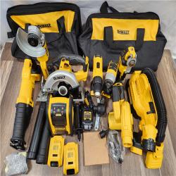 AS-IS - DEWALT 20V MAX Cordless 10 Tool Combo Kit with (2) 20V 2.0Ah Batteries, Charger, and Bag