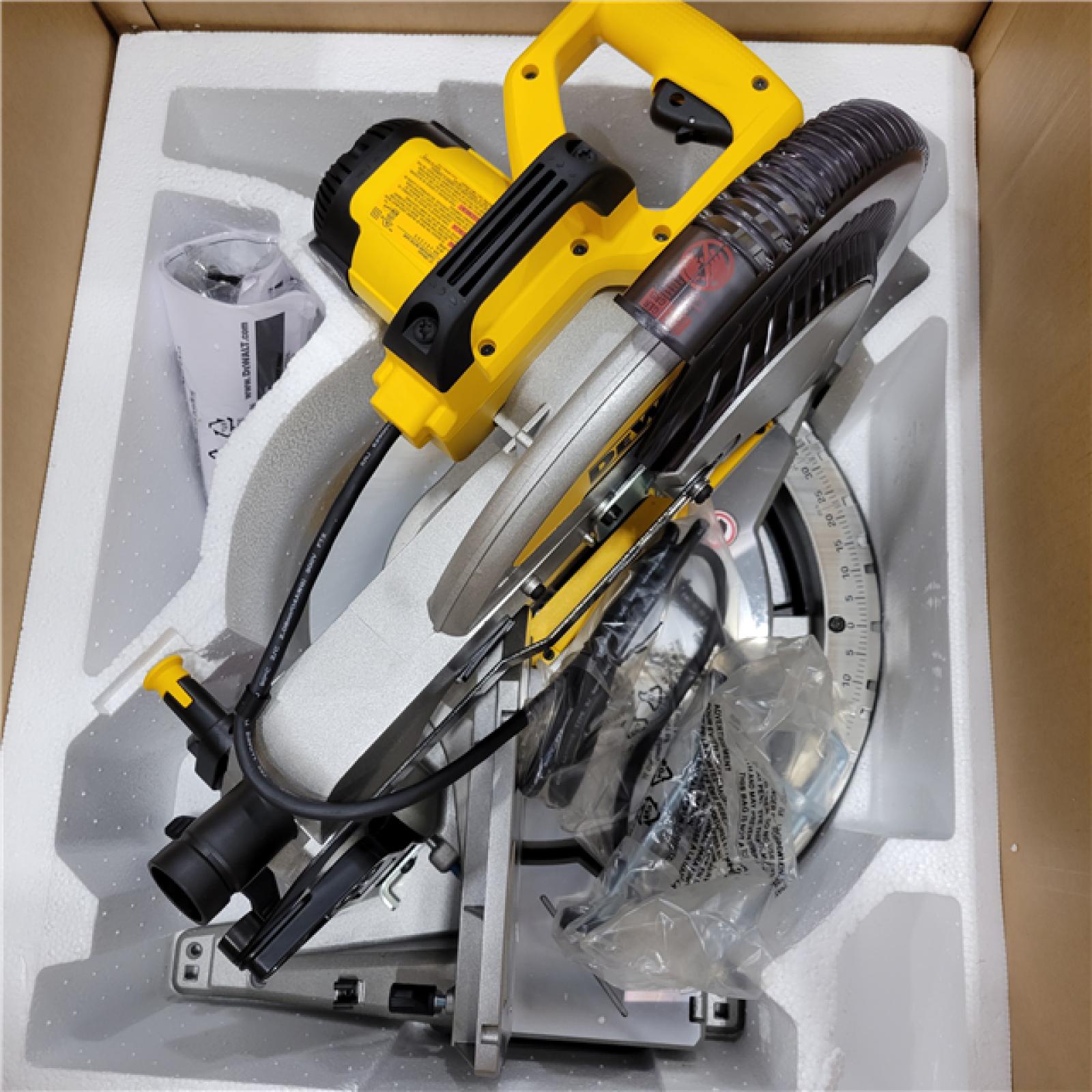 NEW! DEWALT 15 Amp Corded 12 in. Single Bevel Compound Miter Saw