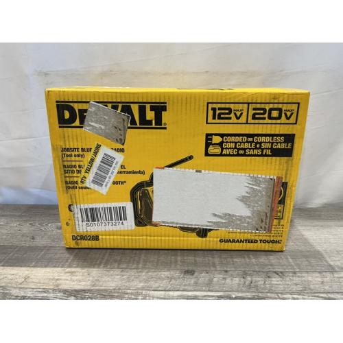 NEW - DEWALT 20V MAX Compact Cordless Bluetooth Radio (Tool Only)