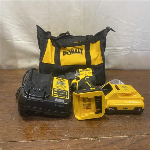 AS-IS DEWALT ATOMIC 20-Volt Lithium-Ion Cordless 1/2 in. Compact Hammer Drill with 3.0Ah Battery, Charger and Bag