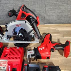 HOUSTON LOCATION - AS-IS (APPEARS LIKE NEW) Milwaukee M18 18-Volt Lithium-Ion Cordless Combo Kit 7-Tool with 2-Batteries, Charger and Tool Bag