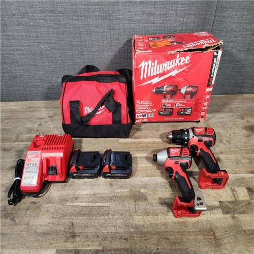 HOUSTON LOCATION - AS-IS Milwaukee 18V Cordless Brushed 2-Tool Drill/Driver and Impact Driver Kit