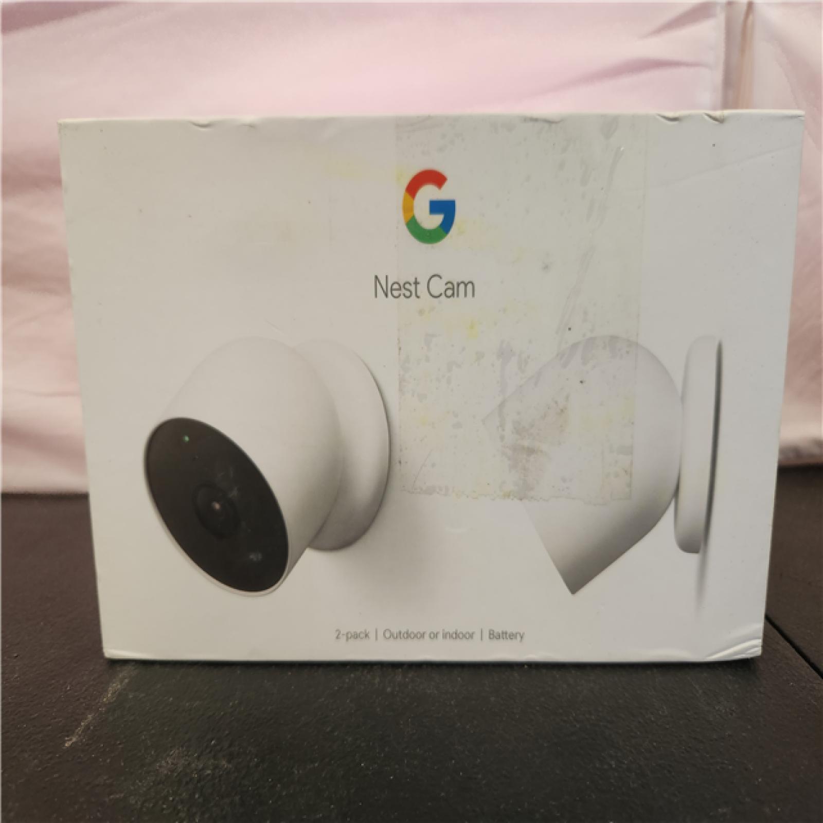 Phoenix AS-IS Google Nest Indoor/Outdoor Wireless Smart Security Camera (Battery) 2-Pack