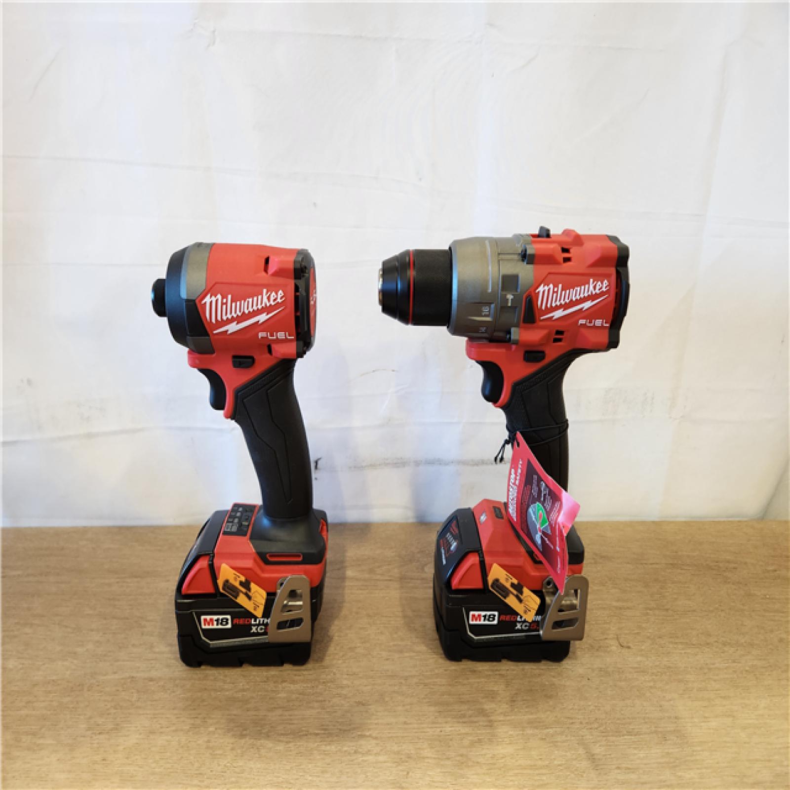 AS-IS- Milwaukee FUEL 18V Lithium-Ion Brushless Cordless Hammer Drill and Impact Driver Combo Kit