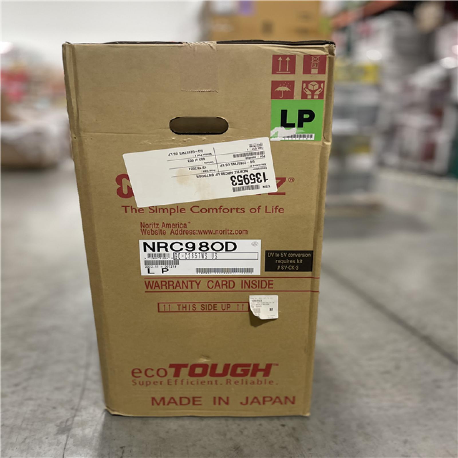 DALLAS LOCATION - Noritz® NRC98-OD-LP High Efficiency Tankless Water Heater  Liquid Propane Fuel  180000 Btu/hr Heating