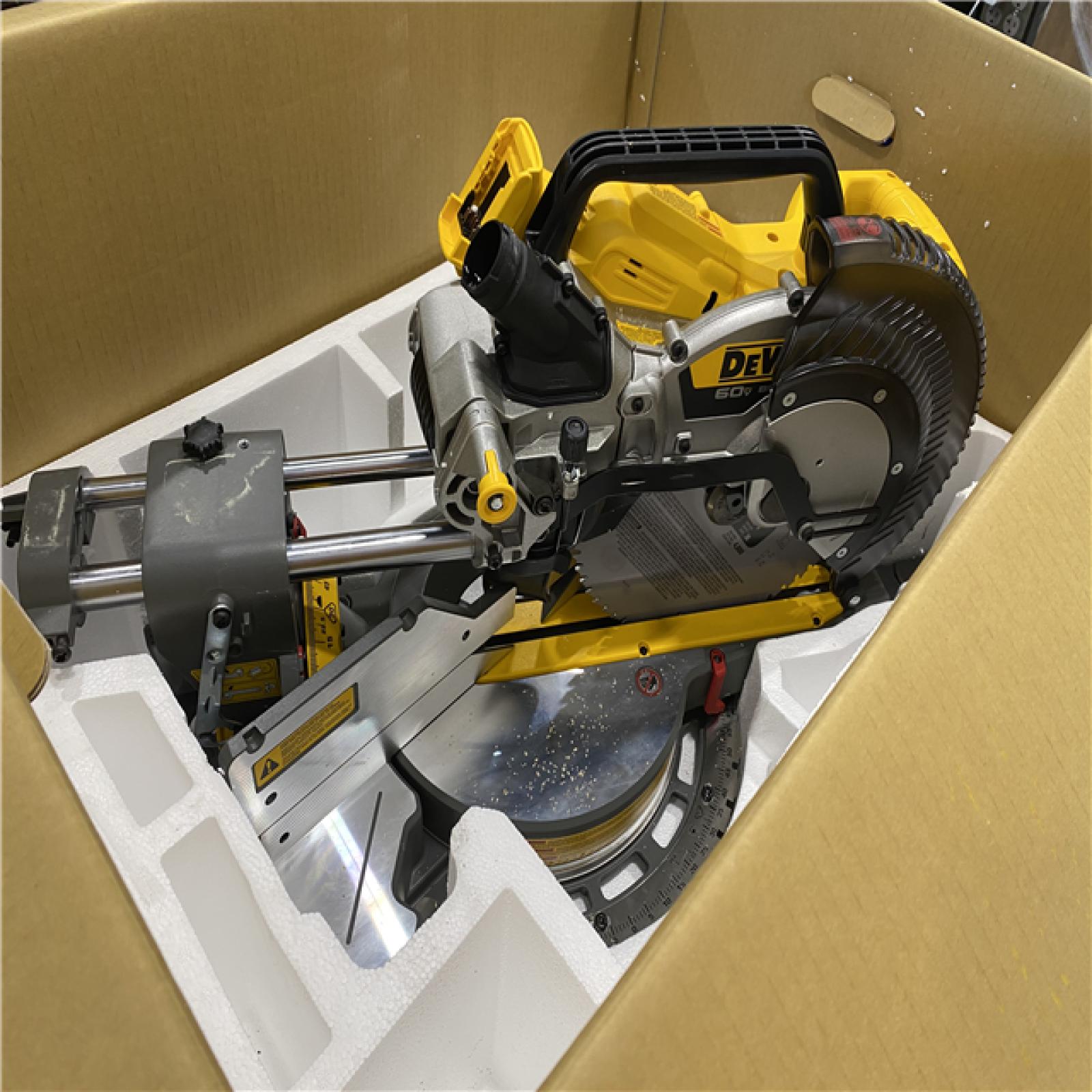 AS-IS DEWALT 60V Lithium-Ion 12 in. Cordless Sliding Miter Saw (Tool Only)
