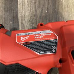 AS-IS Milwaukee FUEL 18-Volt Lithium-Ion Brushless Cordless Coil Roofing Nailer (Tool Only)