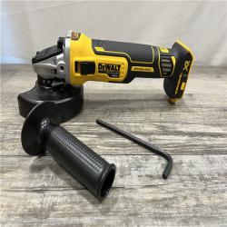 AS-IS DEWALT 20V MAX XR Cordless Brushless 4.5 in. Slide Switch Small Angle Grinder with Kickback Brake (Tool Only)