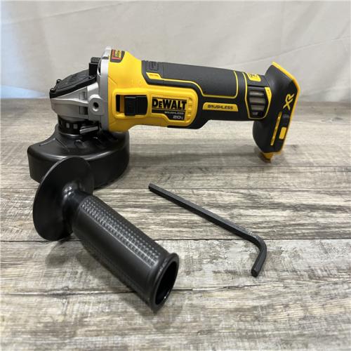 AS-IS DEWALT 20V MAX XR Cordless Brushless 4.5 in. Slide Switch Small Angle Grinder with Kickback Brake (Tool Only)