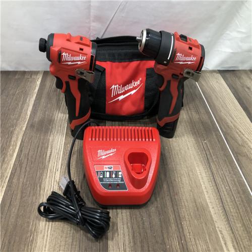 AS-IS Milwaukee  12-Volt Lithium-Ion Brushless Cordless Subcompact Drill and Impact Driver Combo Kit