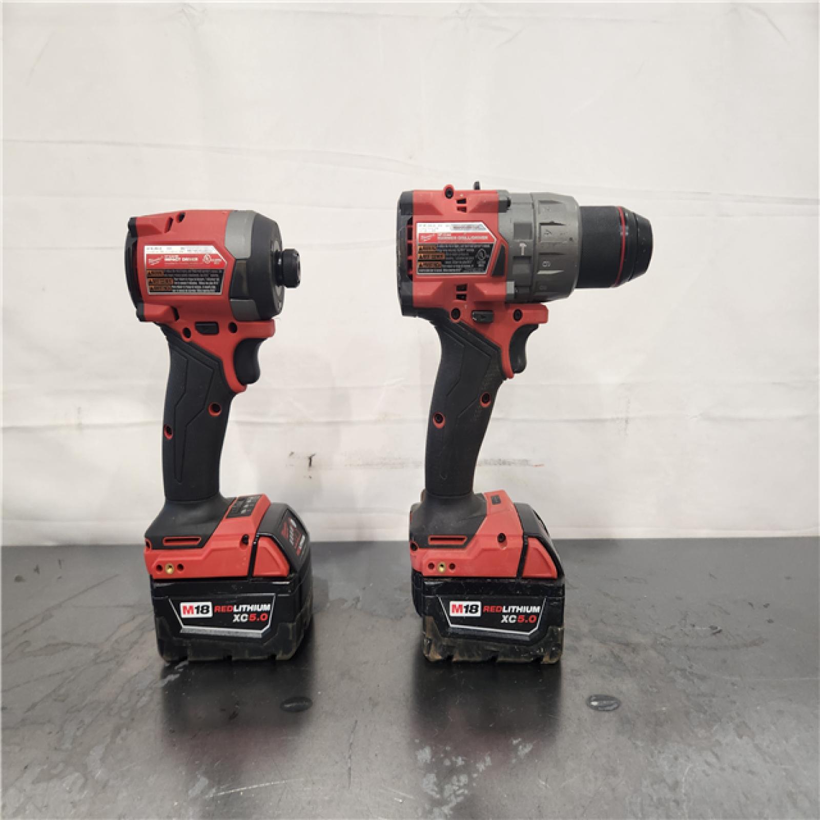 AS-IS- Milwaukee  FUEL 18V Lithium-Ion Brushless Cordless Hammer Drill and Impact Driver Combo Kit