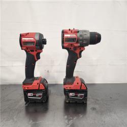 AS-IS- Milwaukee  FUEL 18V Lithium-Ion Brushless Cordless Hammer Drill and Impact Driver Combo Kit