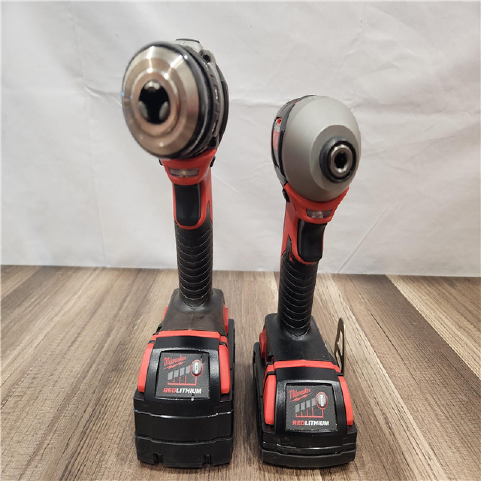 AS-IS- Milwaukee 18V Cordless Brushed 2-Tool Drill/Driver and Impact Driver Kit