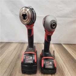 AS-IS- Milwaukee 18V Cordless Brushed 2-Tool Drill/Driver and Impact Driver Kit