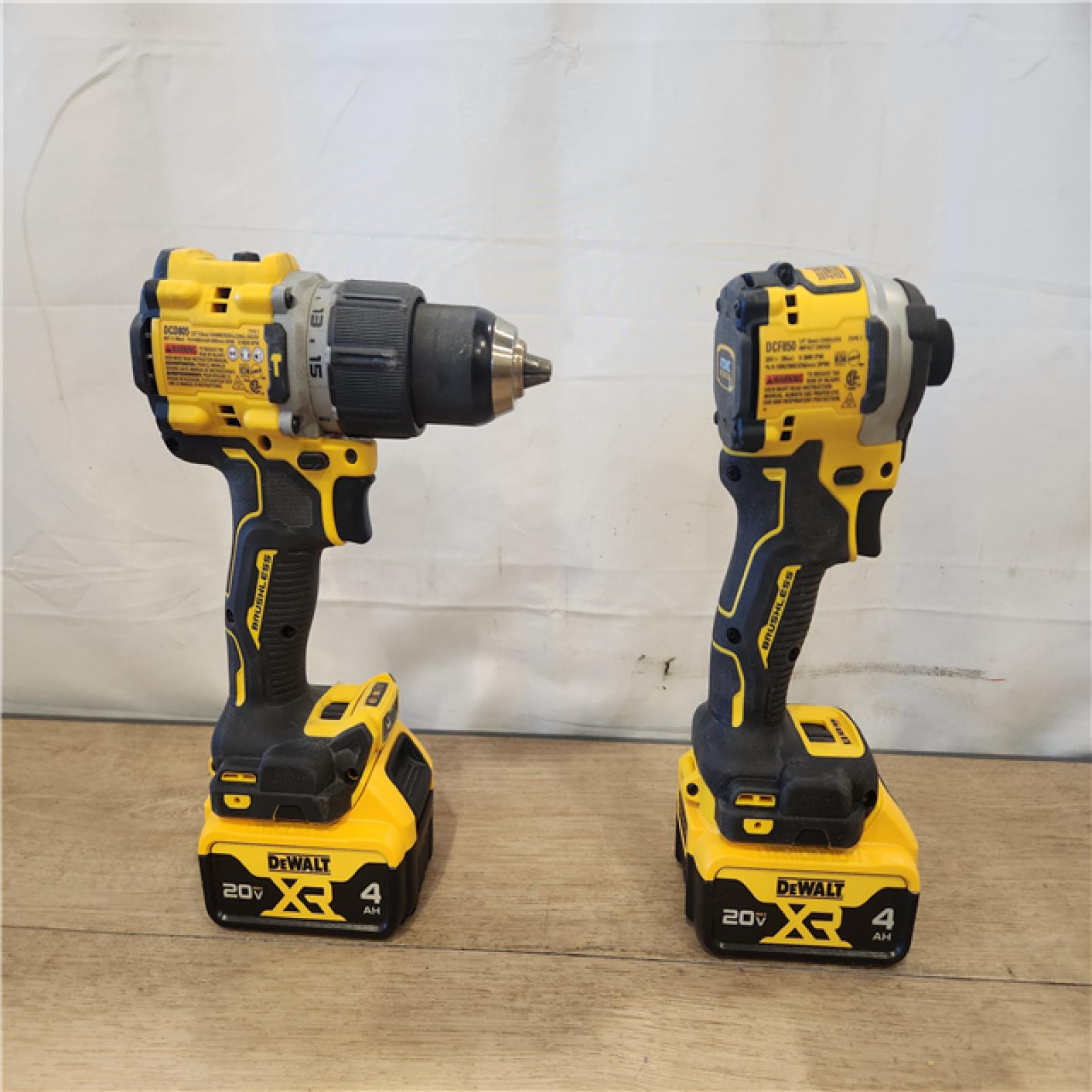 AS-IS- DEWALT 20V MAX XR Hammer Drill and ATOMIC Impact Driver 2 Tool Cordless Combo Kit