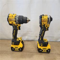 AS-IS- DEWALT 20V MAX XR Hammer Drill and ATOMIC Impact Driver 2 Tool Cordless Combo Kit