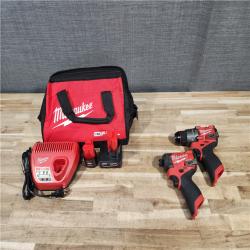 HOUSTON LOCATION - AS-IS Milwaukee  FUEL 12-Volt Lithium-Ion Brushless Cordless Hammer Drill and Impact Driver Combo Kit