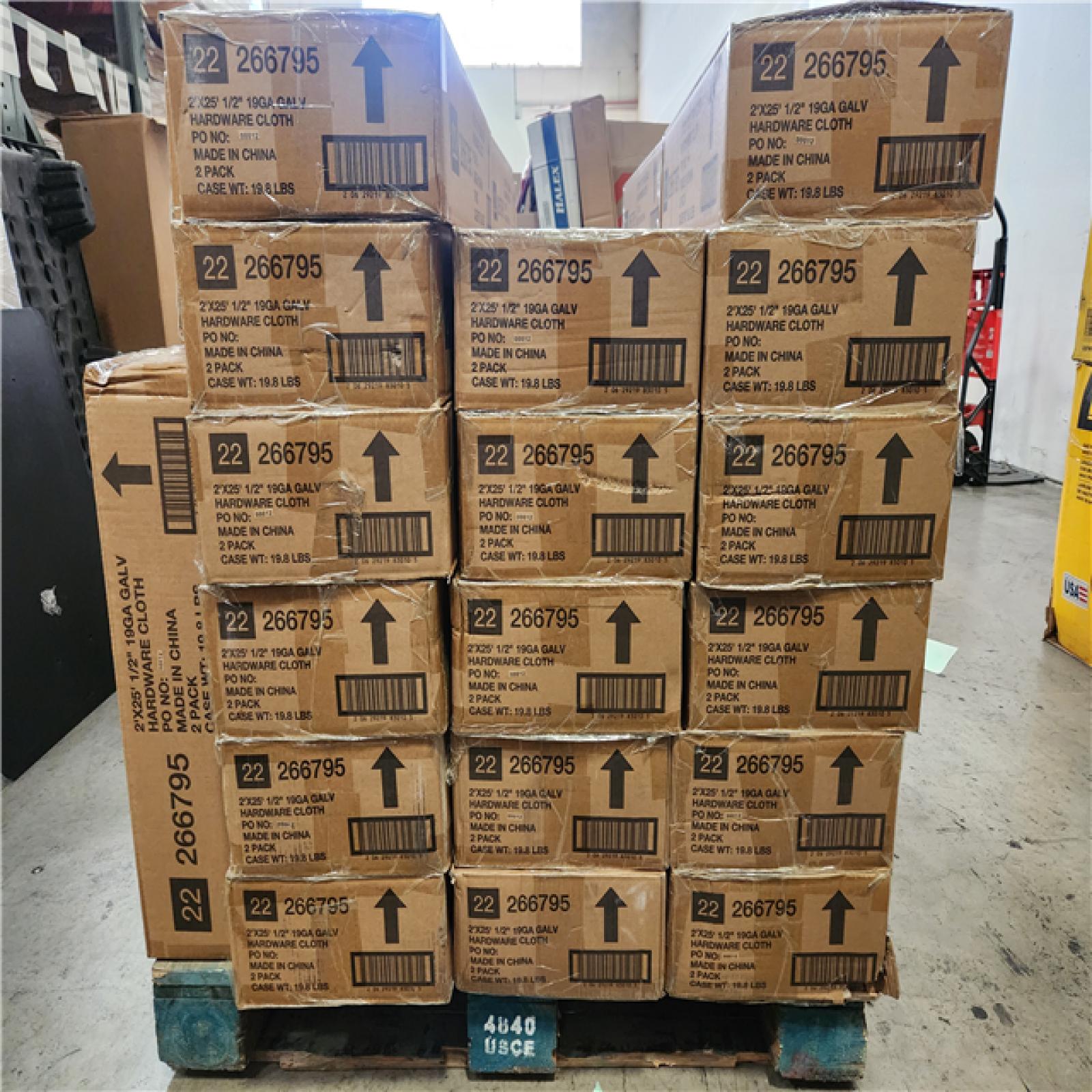 Phoenix Location Everbilt Galvanized Steel 1/2 in. Mesh 2 ft. x 25 ft. 19-Gauge Hardware Cloth Pallet (39 Total)