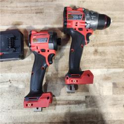 HOUSTON LOCATION - AS - IS Milwaukee FUEL 18V Lithium-Ion Brushless Cordless Hammer Drill and Impact Driver Combo Kit