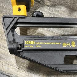 AS-IS DEWALT 20V MAX XR 16-Gauge Electric Cordless Angled Finishing Nailer Kit