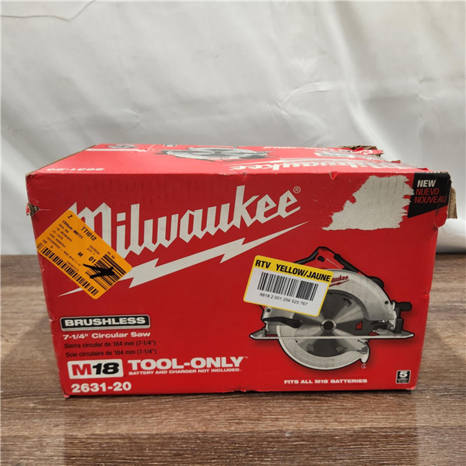 AS-IS Milwaukee 2631-20 18V M18 Lithium-Ion 7-1/4 Brushless Cordless Circular Saw (Tool Only)