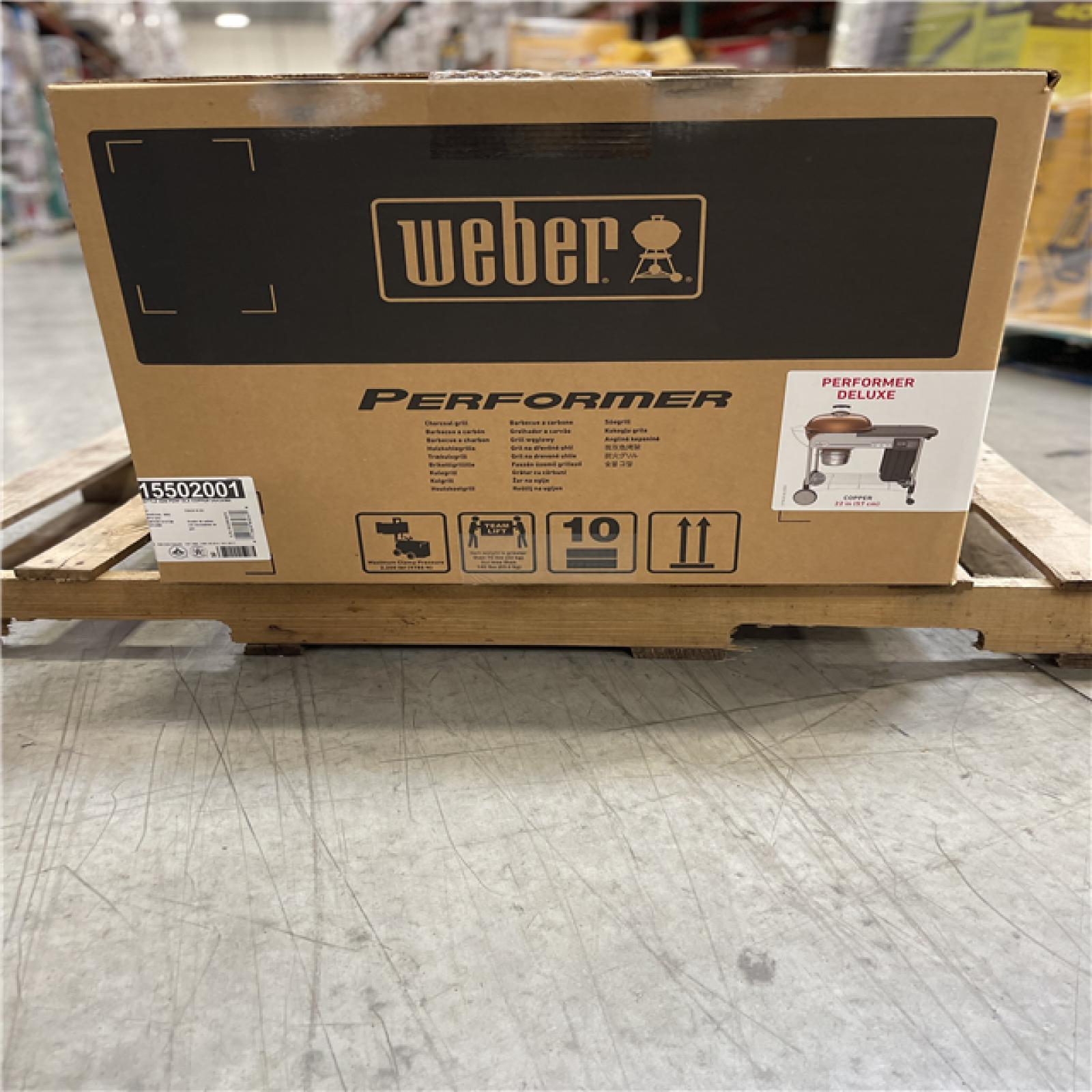DALLAS LOCATION- NEW! WEBER Performer Deluxe 22 in. Charcoal Grill in Copper