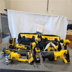 AS-IS- Dewalt 20V MAX 9-Tool Power-Tool Combo Kit W/ Soft Case Including 2 Batteries & Charger