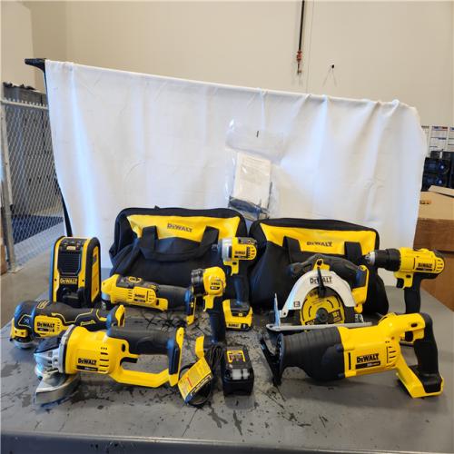 AS-IS- Dewalt 20V MAX 9-Tool Power-Tool Combo Kit W/ Soft Case Including 2 Batteries & Charger