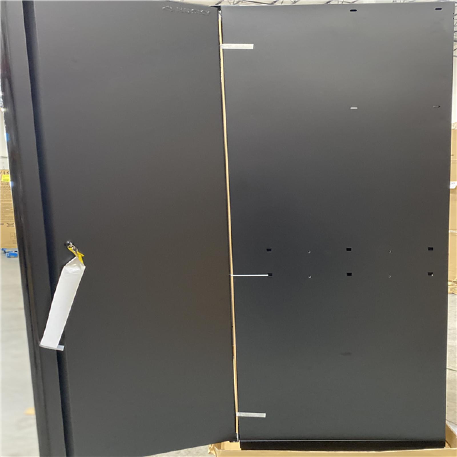 DALLAS LOCATION - Husky Extra Wide Heavy Duty Welded 20-Gauge Steel Freestanding Garage Cabinet in Black (42 in. W x 82 in. H x 24.6 in. D)