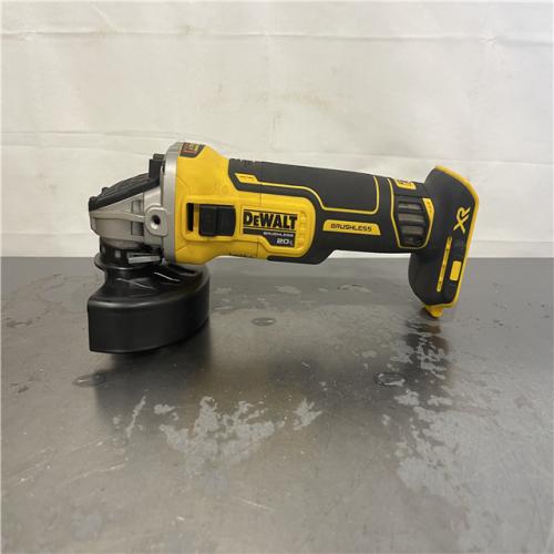 AS-IS- DEWALT 20V MAX XR Cordless Brushless 4.5 in. Slide Switch Small Angle Grinder with Kickback Brake (Tool Only)