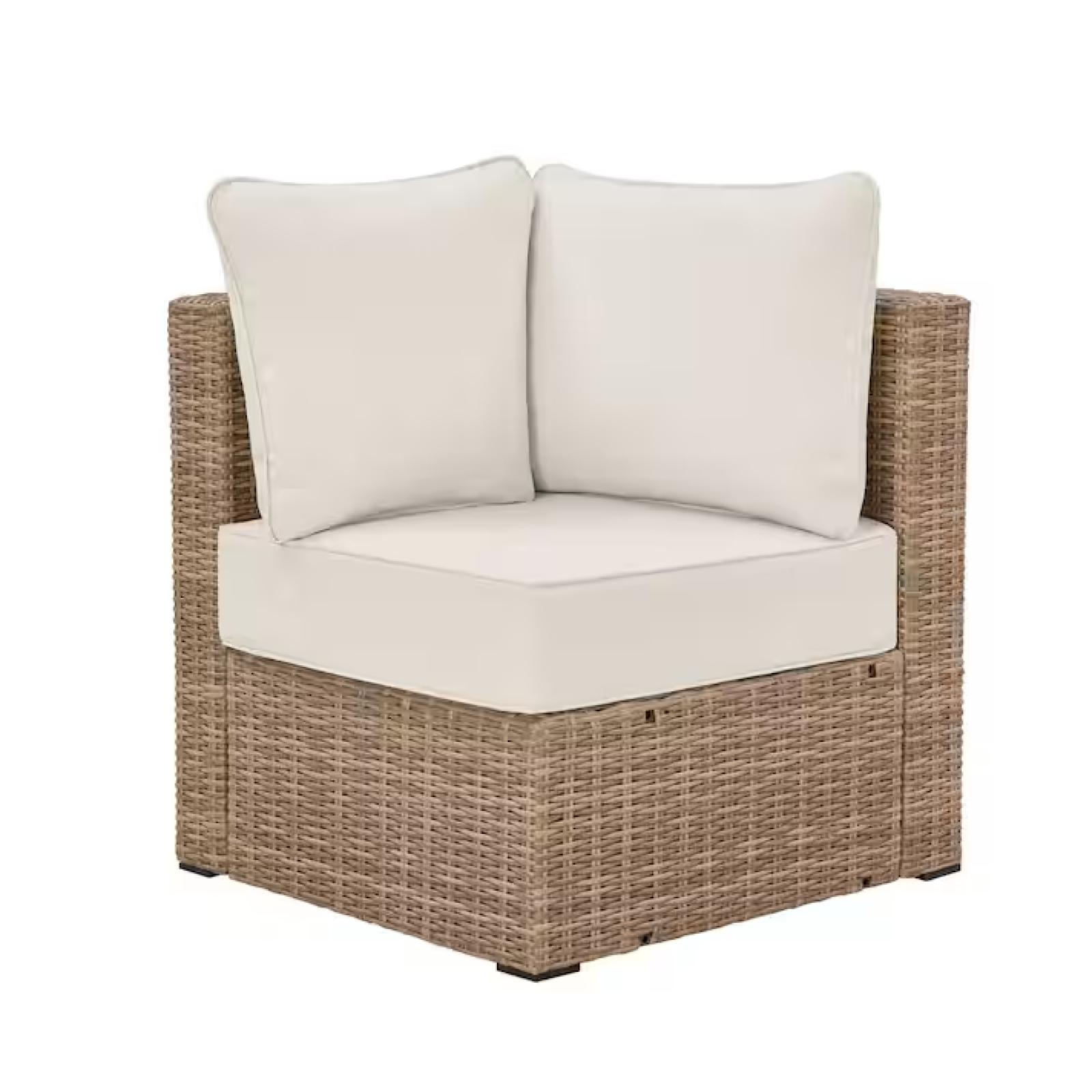 DALLAS LOCATION- NEW!- Hampton Bay Crystal Ridge Modular Woven Corner Chair