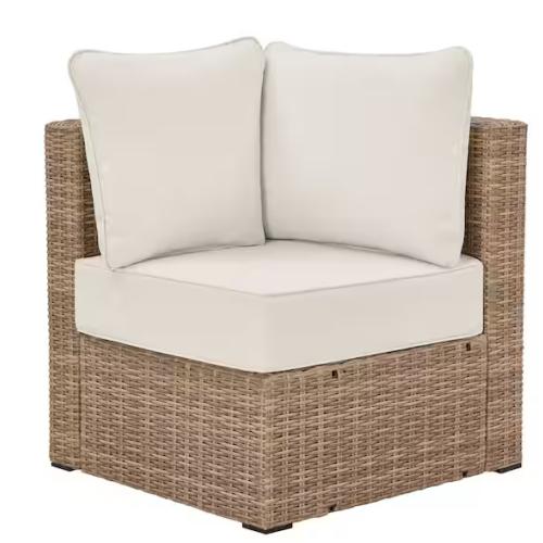 DALLAS LOCATION- NEW!- Hampton Bay Crystal Ridge Modular Woven Corner Chair