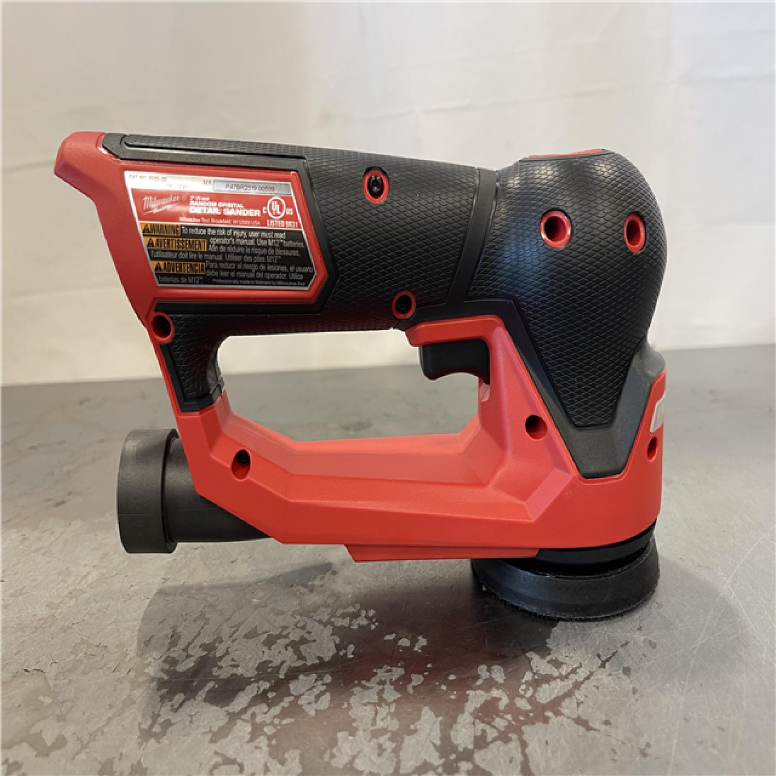 AS-IS - Milwaukee M12 FUEL 12V Lithium-Ion Brushless Cordless 3 in. Random Orbital Detail Sander