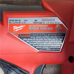 HOUSTON LOCATION - AS-IS Milwaukee FUEL 12-Volt Lithium-Ion Brushless Cordless 18-Gauge 1-1/2 in. Compact Brad Nailer (Tool Only)