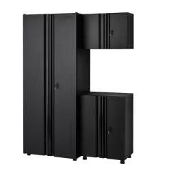 DALLAS LOCATION - Husky 3-Piece Regular Duty Welded Steel Garage Storage System in Black