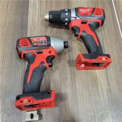 AS-IS Milwaukee M18 18V Cordless Brushed 2 Tool Drill/Driver and Impact Driver Kit